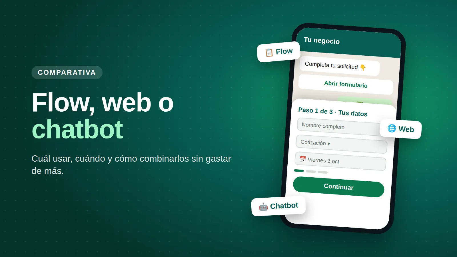 WhatsApp Flow, formulario web o chatbot: ¿cuál conviene usar y cuándo?